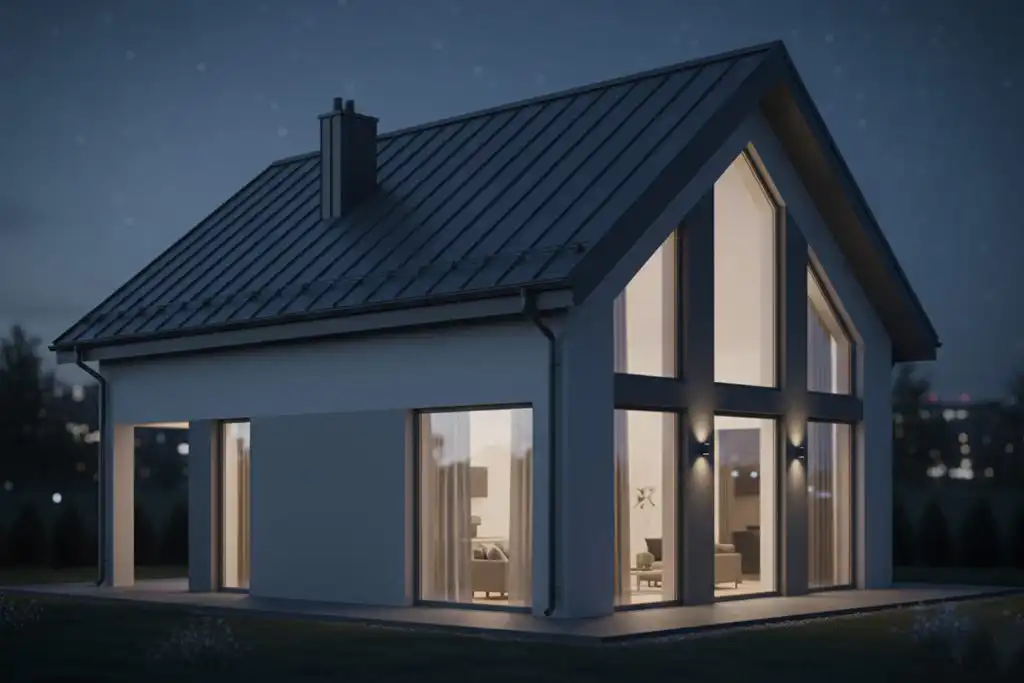 Plechová střešní krytina, design falc, systém klik (click)
